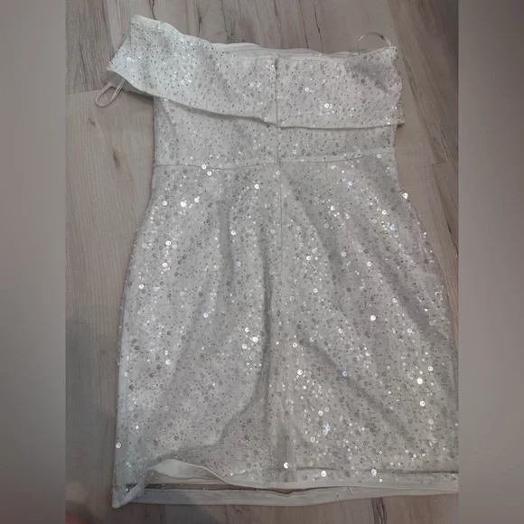 Lulu's White One Shoulder Dress - Picture 9 of 12